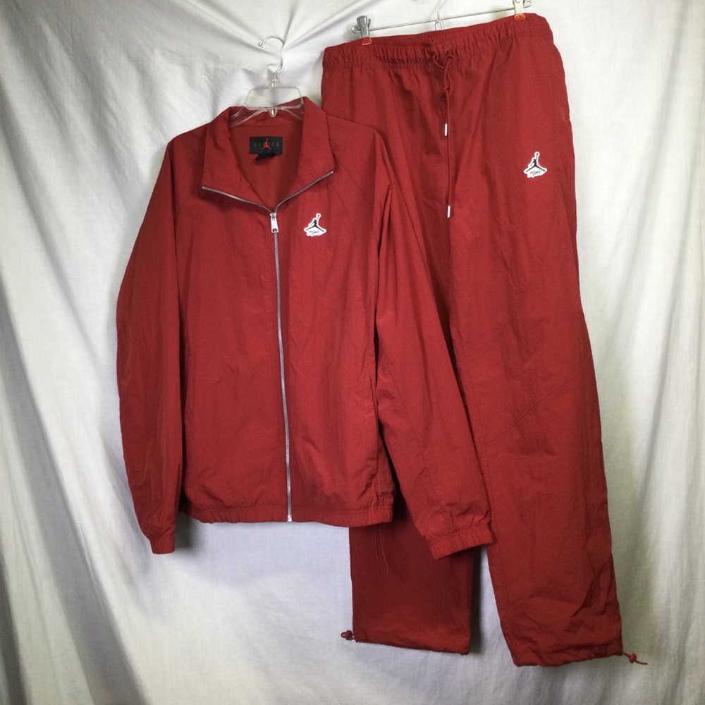 Jordan Flight Mens Maroon Tracksuit Flight with Logo Sz XL